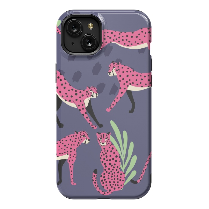 iPhone 15 Plus StrongFit Cheetah pattern 06 by Jelena Obradovic