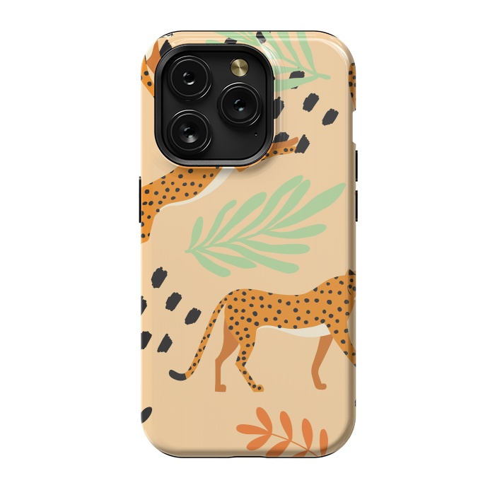 iPhone 15 Pro StrongFit Cheetah pattern 07 by Jelena Obradovic