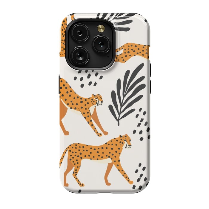 iPhone 15 Pro StrongFit Cheetah pattern 09 by Jelena Obradovic