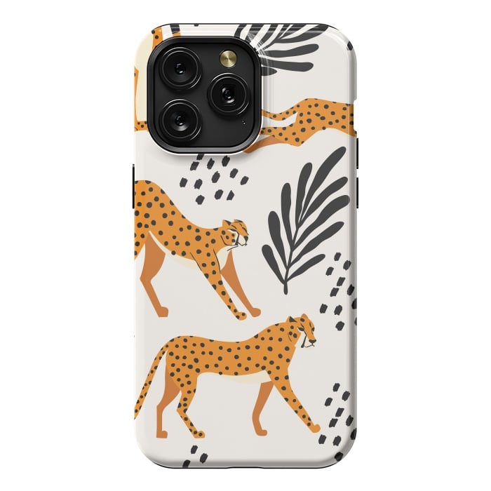 iPhone 15 Pro Max StrongFit Cheetah pattern 09 by Jelena Obradovic