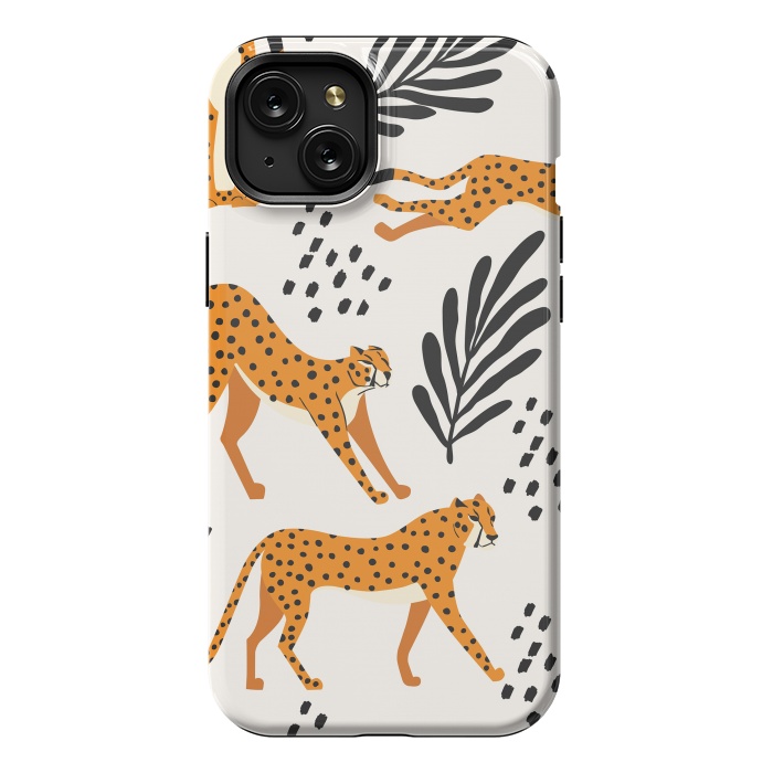 iPhone 15 Plus StrongFit Cheetah pattern 09 by Jelena Obradovic