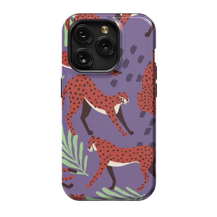 iPhone 15 Pro StrongFit Cheetah pattern 10 by Jelena Obradovic
