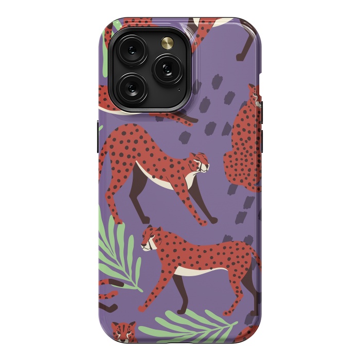 iPhone 15 Pro Max StrongFit Cheetah pattern 10 by Jelena Obradovic
