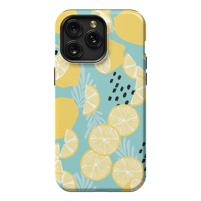 iPhone 15 Pro Max StrongFit Lemon pattern 06 by Jelena Obradovic