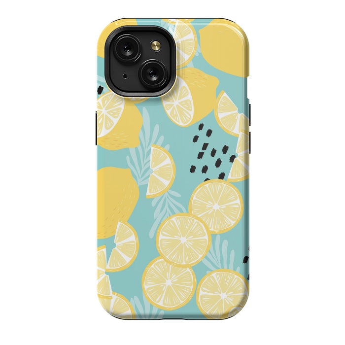 iPhone 15 StrongFit Lemon pattern 06 by Jelena Obradovic