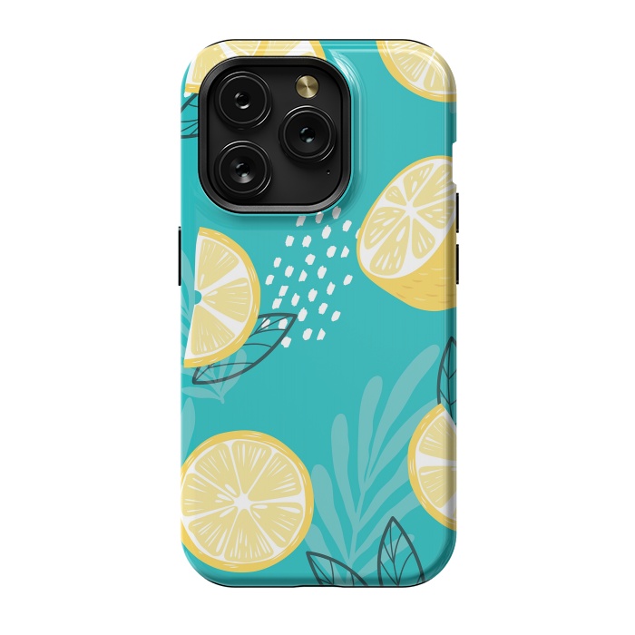 iPhone 15 Pro StrongFit Lemon pattern 08 by Jelena Obradovic