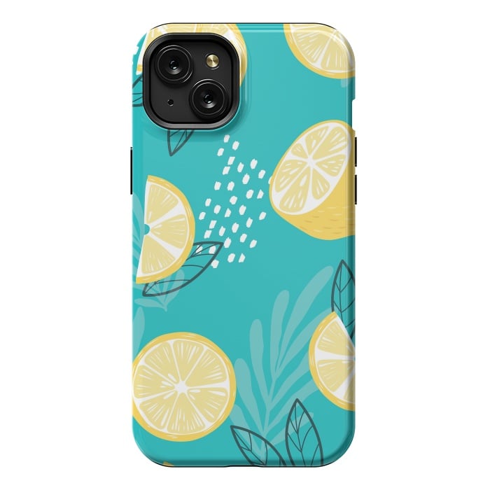 iPhone 15 Plus StrongFit Lemon pattern 08 by Jelena Obradovic