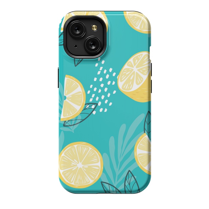iPhone 15 StrongFit Lemon pattern 08 by Jelena Obradovic