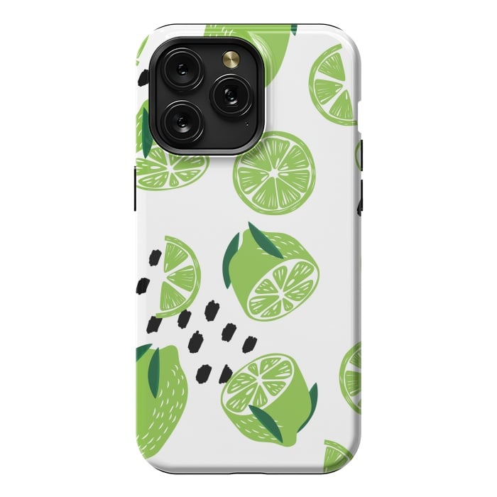iPhone 15 Pro Max StrongFit Lime pattern 01 by Jelena Obradovic