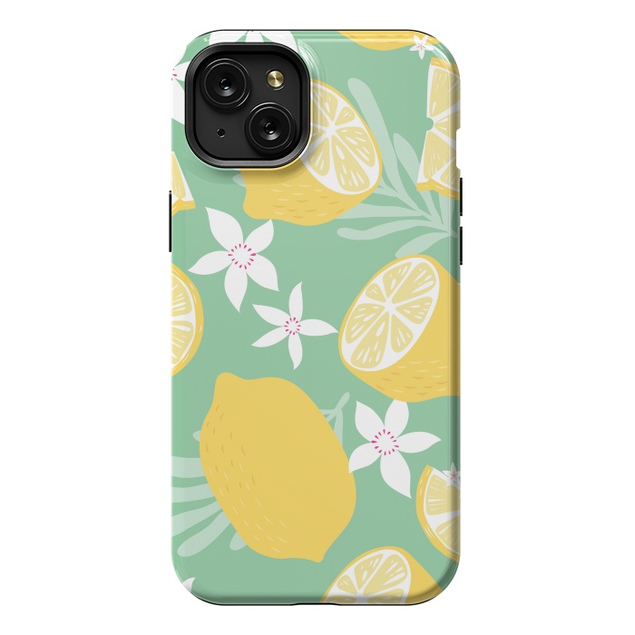 iPhone 15 Plus StrongFit Lemon pattern 09 by Jelena Obradovic