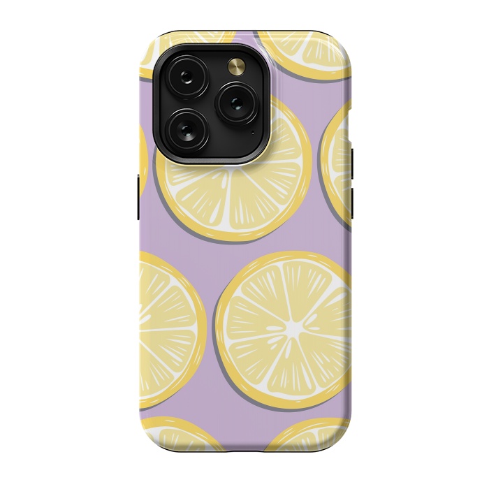 iPhone 15 Pro StrongFit Lemon pattern 10 by Jelena Obradovic