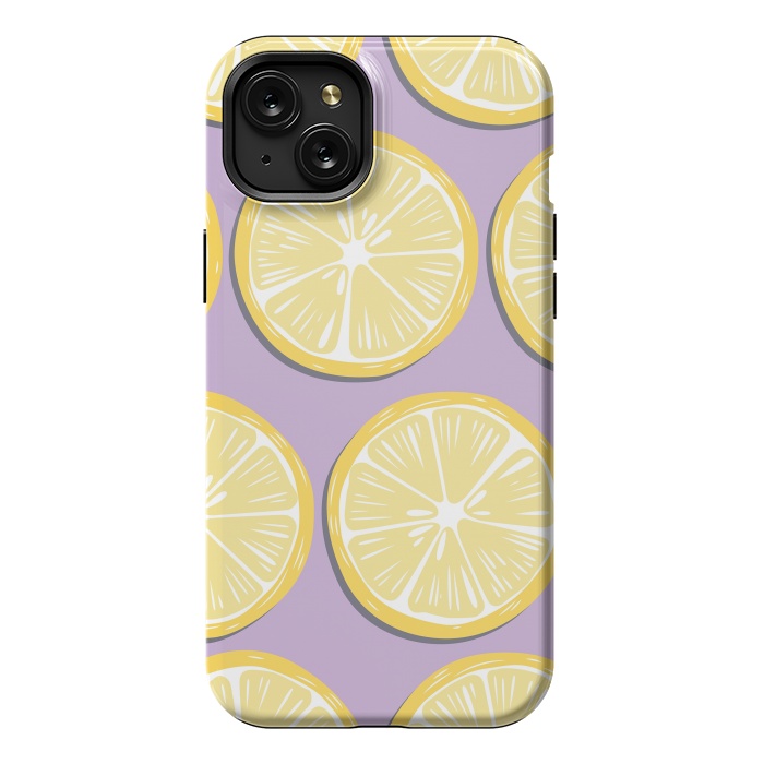 iPhone 15 Plus StrongFit Lemon pattern 10 by Jelena Obradovic