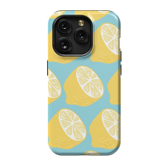 iPhone 15 Pro StrongFit Lemon pattern 13 by Jelena Obradovic