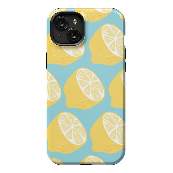 iPhone 15 Plus StrongFit Lemon pattern 13 by Jelena Obradovic