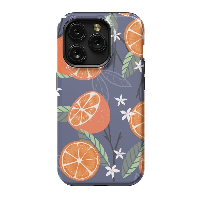 iPhone 15 Pro StrongFit Orange pattern 01 by Jelena Obradovic