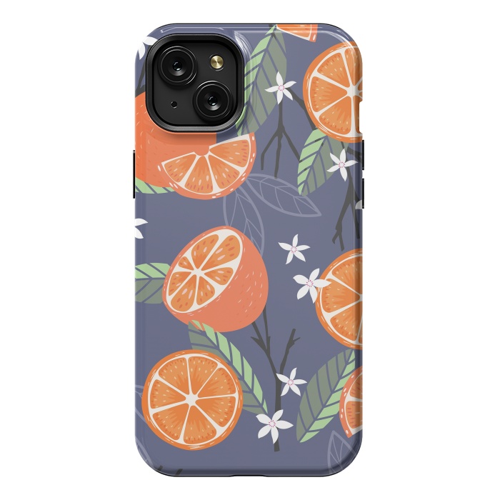 iPhone 15 Plus StrongFit Orange pattern 01 by Jelena Obradovic
