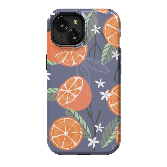 iPhone 15 StrongFit Orange pattern 01 by Jelena Obradovic