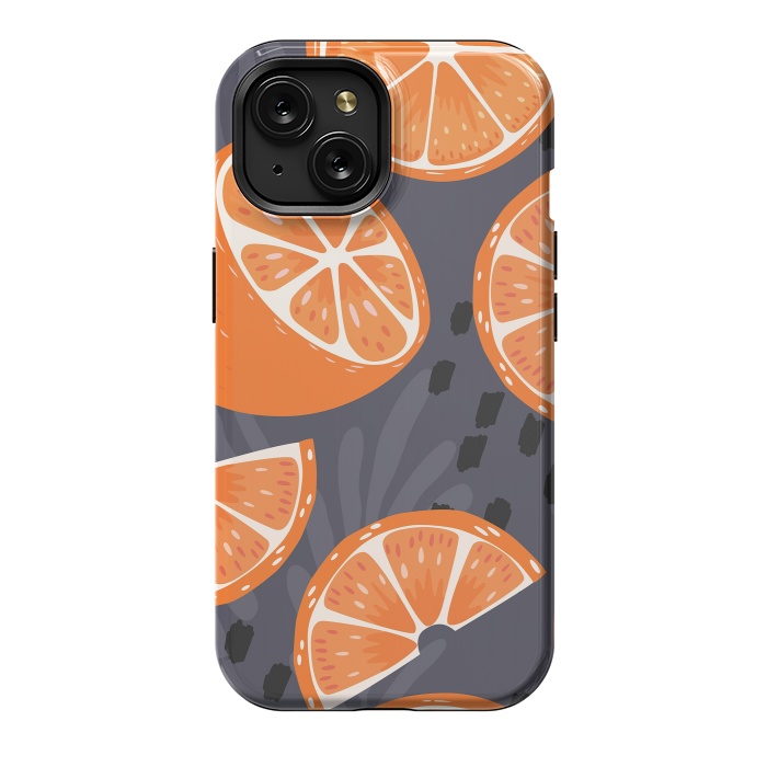 iPhone 15 StrongFit Orange pattern 02 by Jelena Obradovic