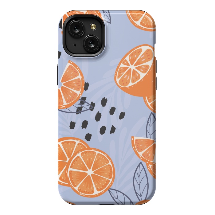 iPhone 15 Plus StrongFit Orange pattern 04 by Jelena Obradovic