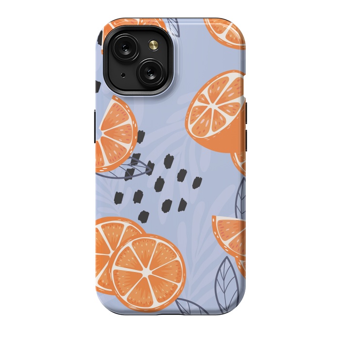 iPhone 15 StrongFit Orange pattern 04 by Jelena Obradovic
