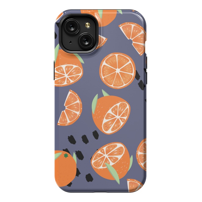 iPhone 15 Plus StrongFit Orange pattern 05 by Jelena Obradovic