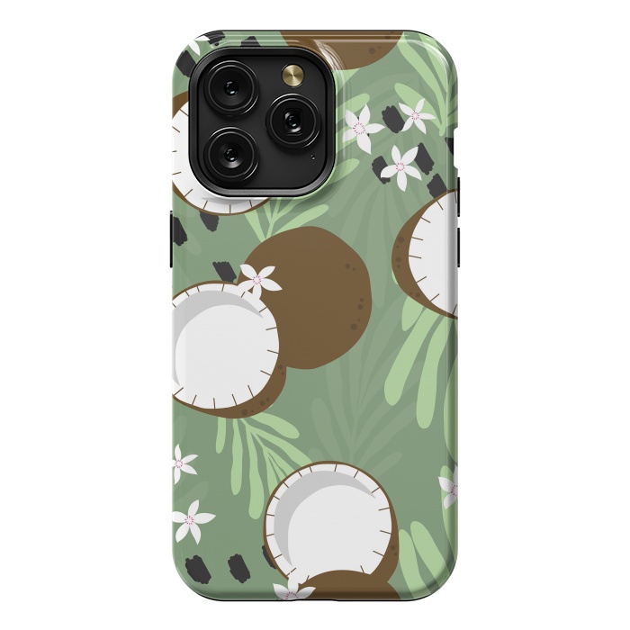 iPhone 15 Pro Max StrongFit Coconut pattern 01 by Jelena Obradovic