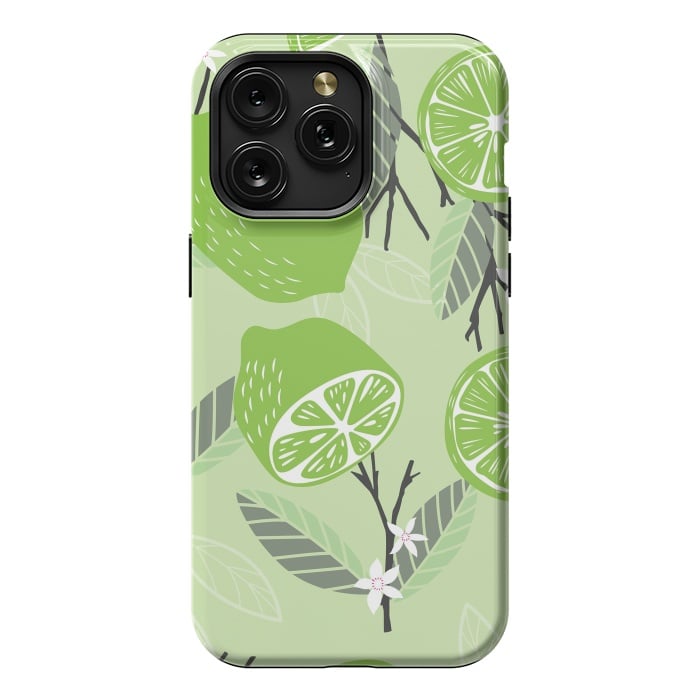 iPhone 15 Pro Max StrongFit Lime pattern 02 by Jelena Obradovic