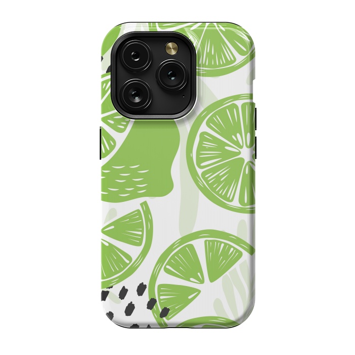 iPhone 15 Pro StrongFit Lime pattern 03 by Jelena Obradovic