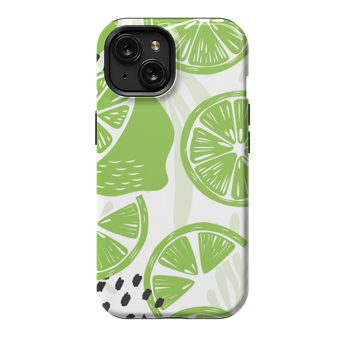 iPhone 15 StrongFit Lime pattern 03 by Jelena Obradovic