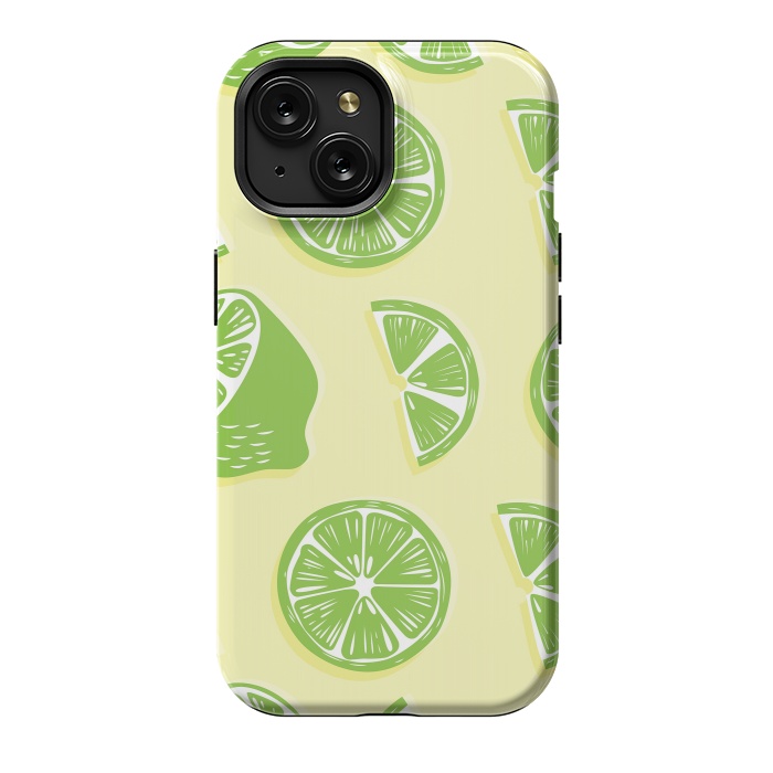 iPhone 15 StrongFit Lime pattern 04 by Jelena Obradovic