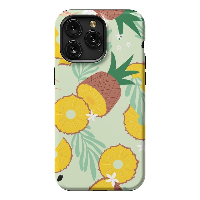 iPhone 15 Pro Max StrongFit Pineapple pattern 03 by Jelena Obradovic