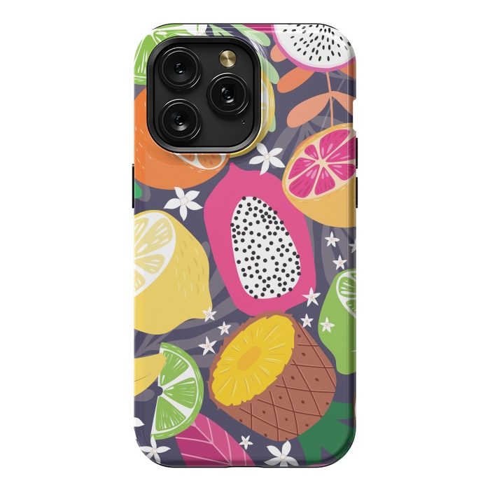 iPhone 15 Pro Max StrongFit Tropical fruit pattern 01 by Jelena Obradovic