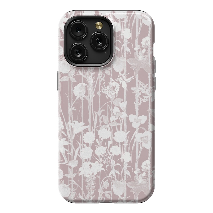 iPhone 15 Pro Max StrongFit Dusty pink botanical flower garden by Oana 