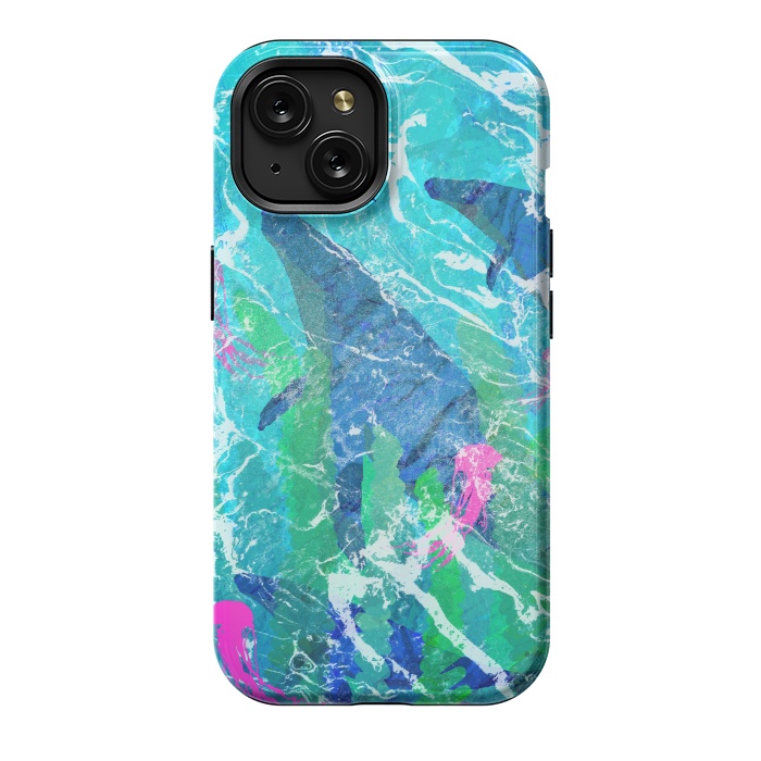 iPhone 15 StrongFit The ocean whales by Steve Wade (Swade)