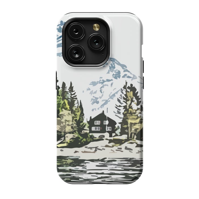 iPhone 15 Pro StrongFit Mountain Forest by Creativeaxle