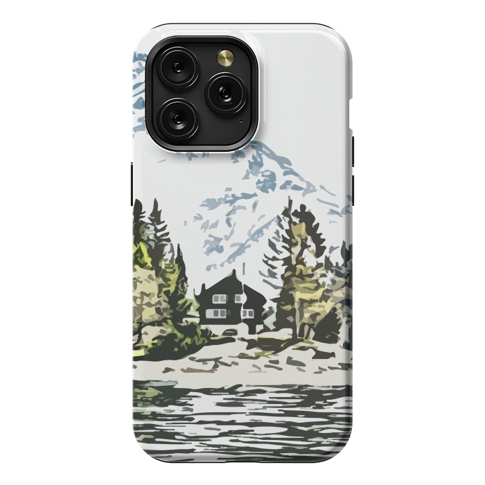 iPhone 15 Pro Max StrongFit Mountain Forest by Creativeaxle