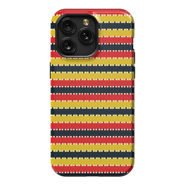 iPhone 15 Pro Max StrongFit Plaid Yellow by TMSarts