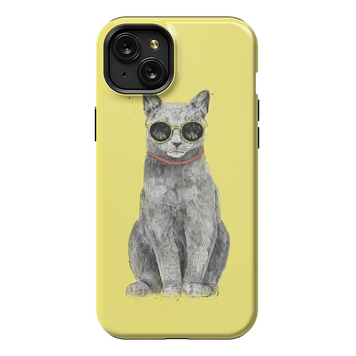 iPhone 15 Plus StrongFit Summer Cat by Balazs Solti