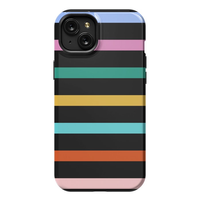 iPhone 15 Plus StrongFit Colored Stripes by TMSarts