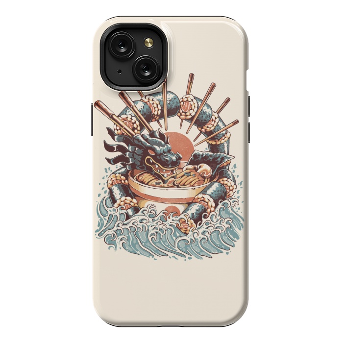 iPhone 15 Plus StrongFit Dragon Sushi Ramen by Ilustrata