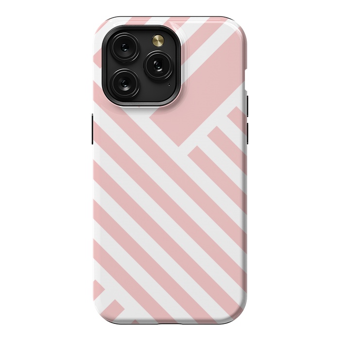 iPhone 15 Pro Max StrongFit Blush Street Lines by ArtPrInk