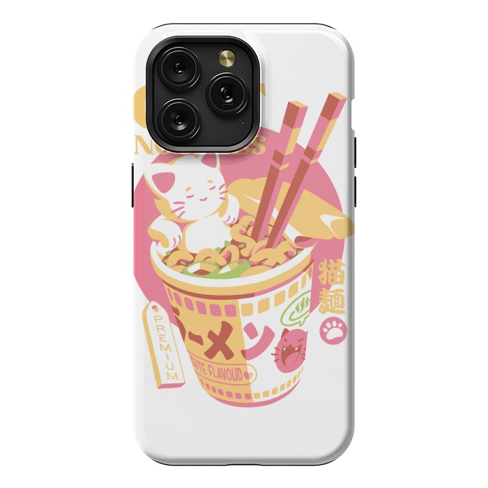 iPhone 15 Pro Max StrongFit Cat Noodles by Ilustrata