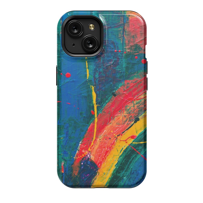 iPhone 15 StrongFit PAINTED SHADES RAINBOW! by MALLIKA