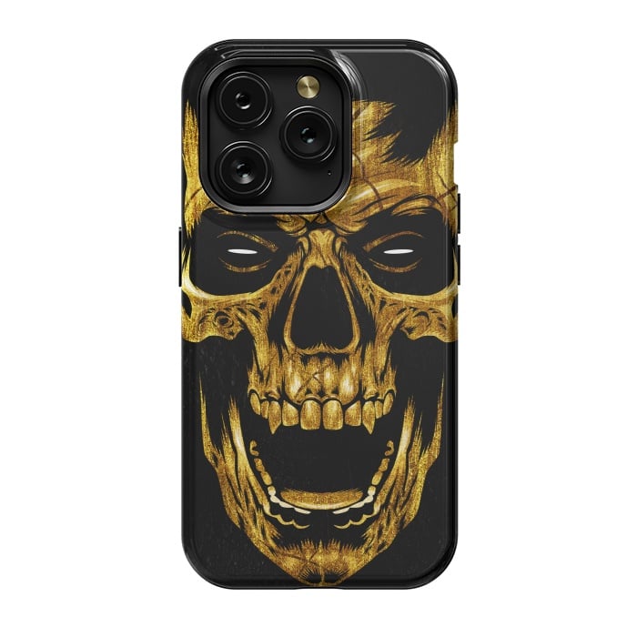 iPhone 15 Pro StrongFit Golden Skull by Alberto