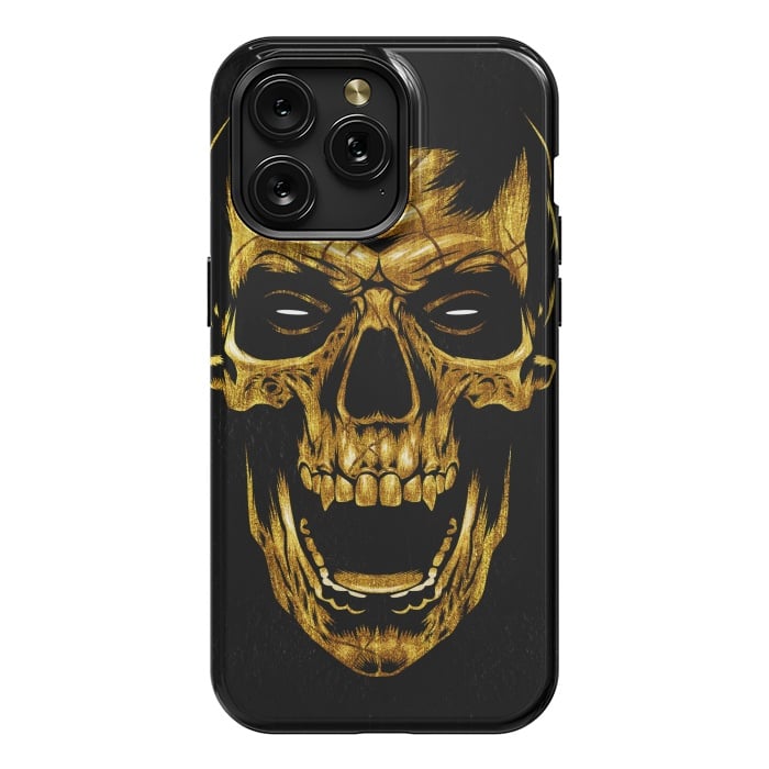 iPhone 15 Pro Max StrongFit Golden Skull by Alberto