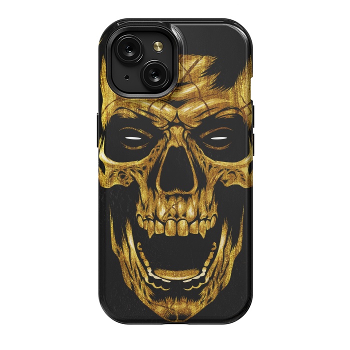 iPhone 15 StrongFit Golden Skull by Alberto