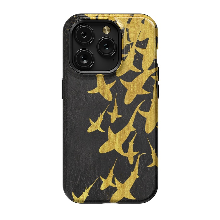 iPhone 15 Pro StrongFit Golden Sharks by Alberto