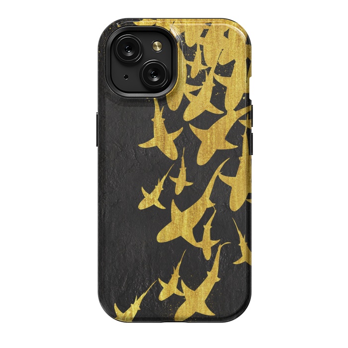 iPhone 15 StrongFit Golden Sharks by Alberto