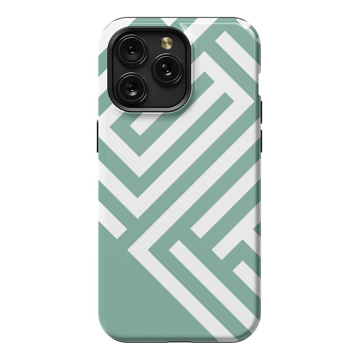 iPhone 15 Pro Max StrongFit Mint Maze by ArtPrInk