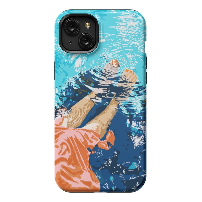 iPhone 15 Plus StrongFit Take Me Where The Waves Kiss My Feet by Uma Prabhakar Gokhale
